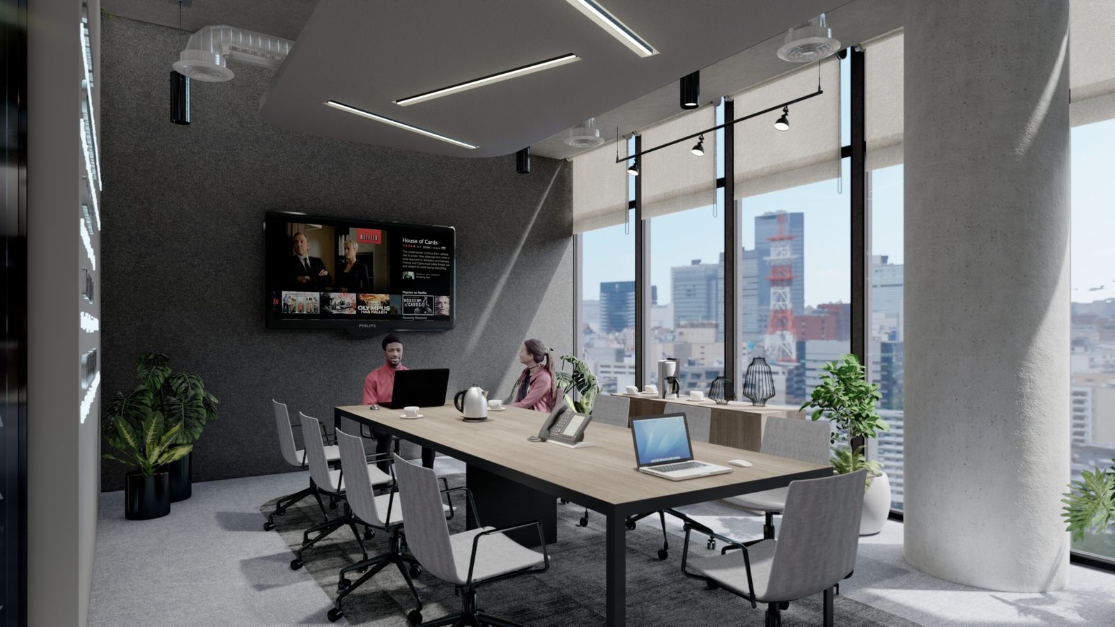 Sala de juntas corporativa diseñada por DEC